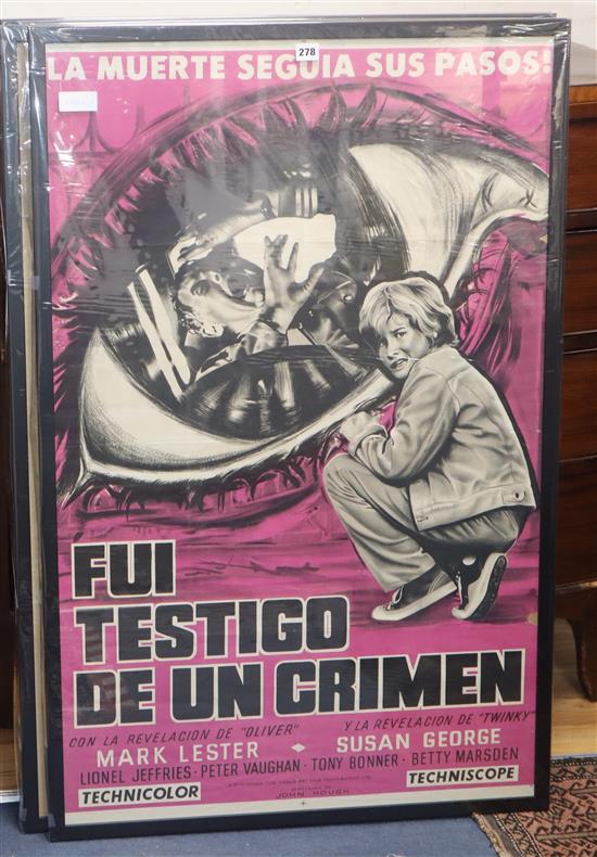 A vintage Argentinian film poster Witness to the Crime